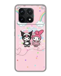 Чехол для Xiaomi POCO F6 Pro с картинкой «My Melody и Kuromi»