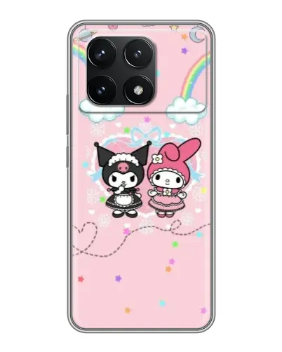 Чехол для Xiaomi POCO F6 Pro с картинкой «My Melody и Kuromi» Чехол для Xiaomi POCO F6 Pro с картинкой «My Melody и Kuromi»