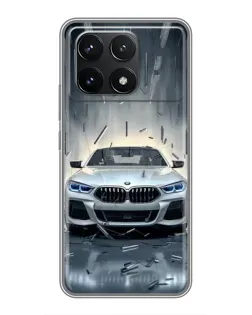 Чехол для Xiaomi POCO F6 Pro с картинкой «BMW в свете фар» Чехол для Xiaomi POCO F6 Pro с картинкой «BMW в свете фар»