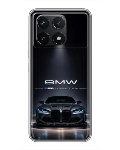 Чехол для Xiaomi POCO F6 Pro с картинкой «BMW сквозь ночной город» Чехол для Xiaomi POCO F6 Pro с картинкой «BMW сквозь ночной город»