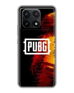 Чехол для Xiaomi POCO F6 Pro с картинкой «Яркий логотип PUBG»
