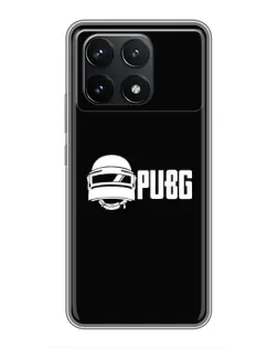 Чехол для Xiaomi POCO F6 Pro с картинкой «PUBG — классический лого»