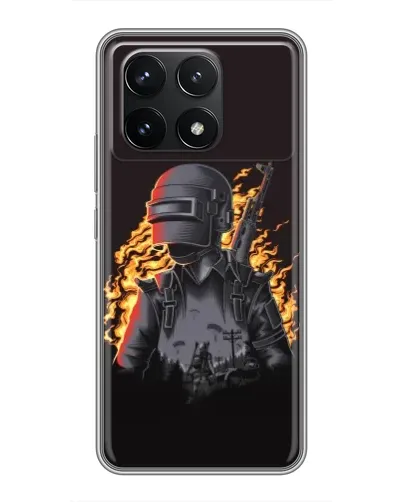 Чехол для Xiaomi POCO F6 Pro с картинкой «PUBG — огненный силуэт» Чехол для Xiaomi POCO F6 Pro с картинкой «PUBG — огненный силуэт»
