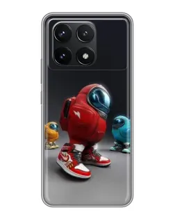 Чехол для Xiaomi POCO F6 Pro с картинкой «Among Us — 3D стиль»