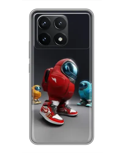 Чехол для Xiaomi POCO F6 Pro с картинкой «Among Us — 3D стиль»