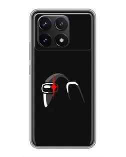 Чехол для Xiaomi POCO F6 Pro с картинкой «Among Us шлем»