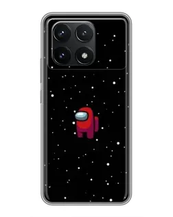 Чехол для Xiaomi POCO F6 Pro с картинкой «Красный Among Us»