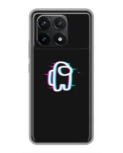 Чехол для Xiaomi POCO F6 Pro с картинкой «Among Us неон»
