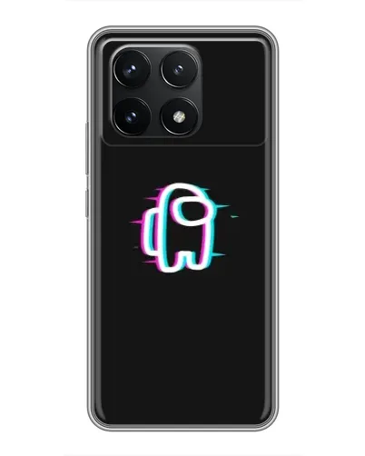 Чехол для Xiaomi POCO F6 Pro с картинкой «Among Us неон»