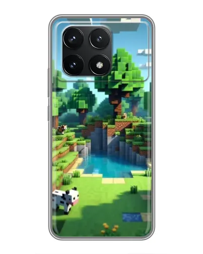 Чехол для Xiaomi POCO F6 Pro с картинкой «Minecraft летний день»