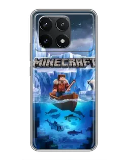 Чехол для Xiaomi POCO F6 Pro с картинкой «Minecraft ледяной мир» Чехол для Xiaomi POCO F6 Pro с картинкой «Minecraft ледяной мир»