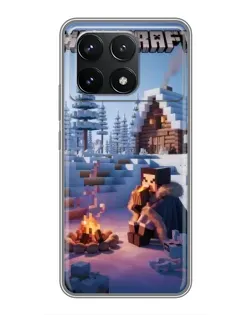 Чехол для Xiaomi POCO F6 Pro с картинкой «Зимний Minecraft» Чехол для Xiaomi POCO F6 Pro с картинкой «Зимний Minecraft»