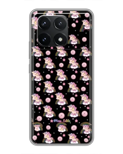 Чехол для Xiaomi POCO F6 Pro с картинкой «Magic Unicorn паттерн»