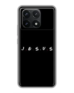 Чехол для Xiaomi POCO F6 Pro с картинкой «Точки веры J.E.S.U.S.»