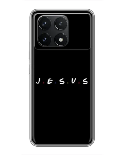 Чехол для Xiaomi POCO F6 Pro с картинкой «Точки веры J.E.S.U.S.»