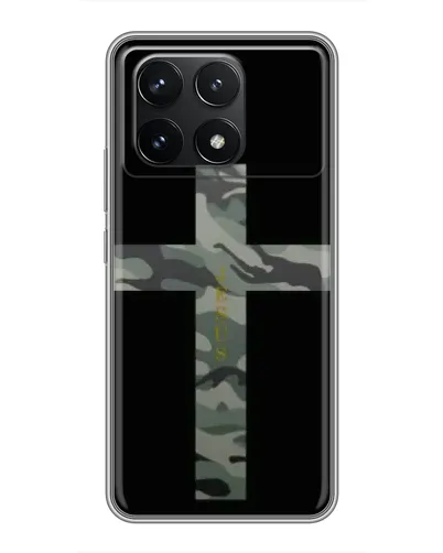 Чехол для Xiaomi POCO F6 Pro с картинкой «Милитари Крест»