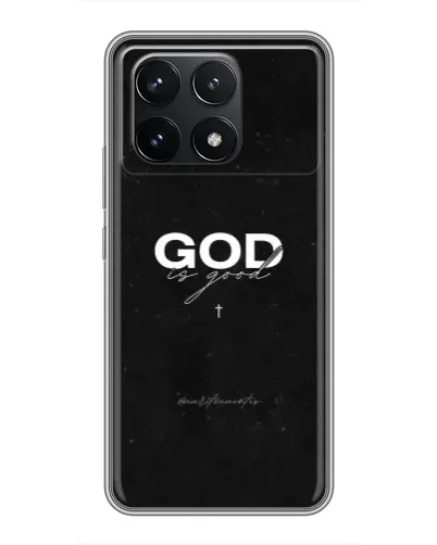 Чехол для Xiaomi POCO F6 Pro с картинкой «GOD — Бог над всем»