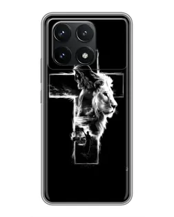 Чехол для Xiaomi POCO F6 Pro с картинкой «Сияющий крест Jesus»