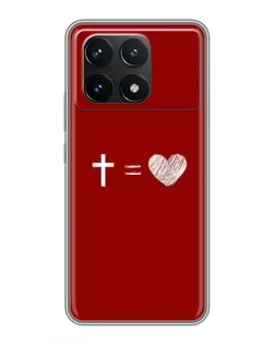 Чехол для Xiaomi POCO F6 Pro с картинкой «Уравнение любви»