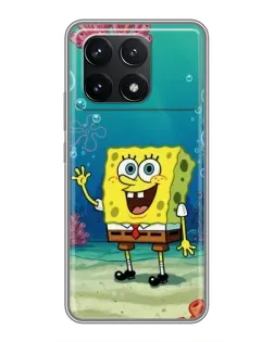 Чехол для Xiaomi POCO F6 Pro с картинкой «Подводный привет»