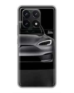 Чехол для Xiaomi POCO F6 Pro с картинкой «Tesla Model S Look»