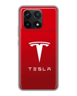 Чехол для Xiaomi POCO F6 Pro с картинкой «Tesla Red Classic»