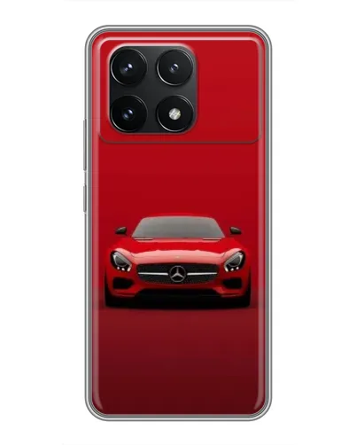 Чехол для Xiaomi POCO F6 Pro с картинкой «Красный Mercedes AMG»