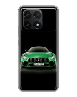 Чехол для Xiaomi POCO F6 Pro с картинкой «Mercedes — неоновый лого»