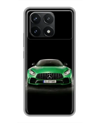 Чехол для Xiaomi POCO F6 Pro с картинкой «Mercedes — неоновый лого»