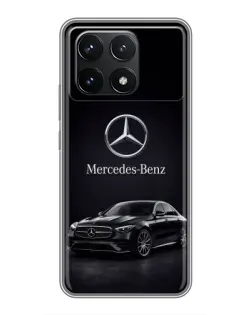 Чехол для Xiaomi POCO F6 Pro с картинкой «Mercedes — решетка радиатора»