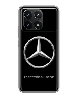 Чехол для Xiaomi POCO F6 Pro с картинкой «Mercedes Silver Logo»
