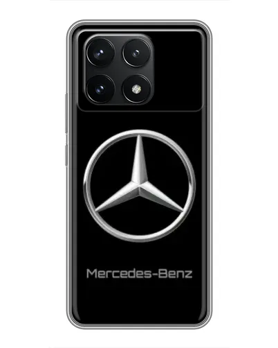 Чехол для Xiaomi POCO F6 Pro с картинкой «Mercedes Silver Logo»