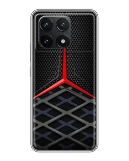 Чехол для Xiaomi POCO F6 Pro с картинкой «Mercedes Carbon Grid»