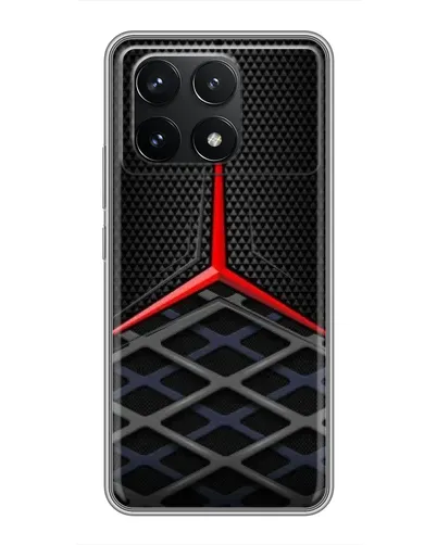 Чехол для Xiaomi POCO F6 Pro с картинкой «Mercedes Carbon Grid»