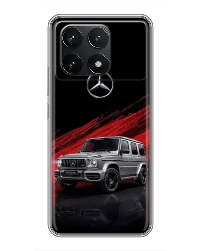 Чехол для Xiaomi POCO F6 Pro с картинкой «Mercedes G-Class красный»