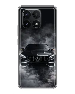 Чехол для Xiaomi POCO F6 Pro с картинкой «Mercedes в дыму»