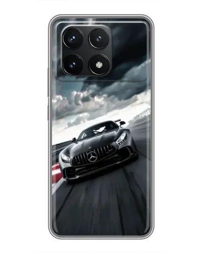 Чехол для Xiaomi POCO F6 Pro с картинкой «Гоночный Mercedes AMG»