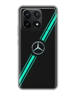 Чехол для Xiaomi POCO F6 Pro с картинкой «Спортивные линии Mercedes» Чехол для Xiaomi POCO F6 Pro с картинкой «Спортивные линии Mercedes»