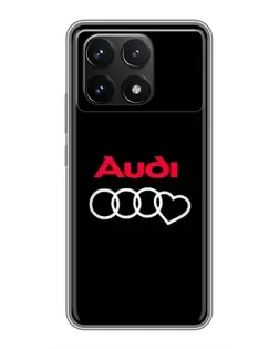 Чехол для Xiaomi POCO F6 Pro с картинкой «Логотип Audi Heart» Чехол для Xiaomi POCO F6 Pro с картинкой «Логотип Audi Heart»