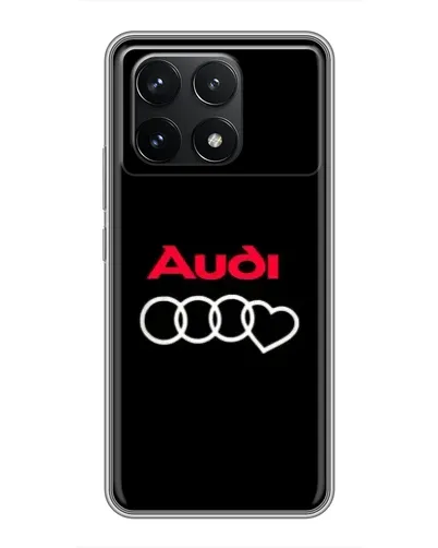 Чехол для Xiaomi POCO F6 Pro с картинкой «Логотип Audi Heart»