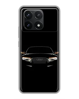 Чехол для Xiaomi POCO F6 Pro с картинкой «Audi — ночной контур» Чехол для Xiaomi POCO F6 Pro с картинкой «Audi — ночной контур»
