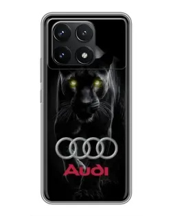 Чехол для Xiaomi POCO F6 Pro с картинкой «Пантера и Audi» Чехол для Xiaomi POCO F6 Pro с картинкой «Пантера и Audi»