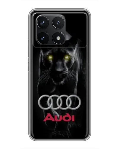 Чехол для Xiaomi POCO F6 Pro с картинкой «Пантера и Audi»