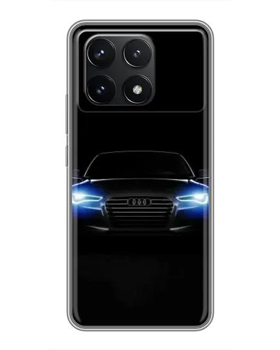 Чехол для Xiaomi POCO F6 Pro с картинкой «Audi в неоне»