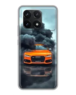 Чехол для Xiaomi POCO F6 Pro с картинкой «Audi в облаках дыма» Чехол для Xiaomi POCO F6 Pro с картинкой «Audi в облаках дыма»