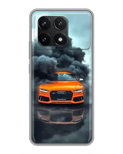 Чехол для Xiaomi POCO F6 Pro с картинкой «Audi в облаках дыма»