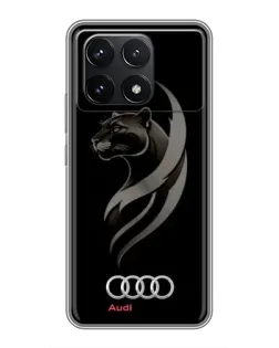 Чехол для Xiaomi POCO F6 Pro с картинкой «Графика — пантера и Audi» Чехол для Xiaomi POCO F6 Pro с картинкой «Графика — пантера и Audi»