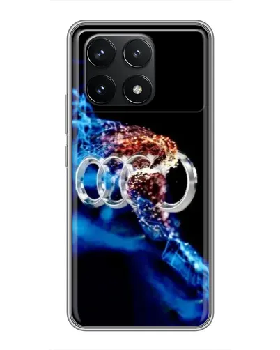 Чехол для Xiaomi POCO F6 Pro с картинкой «Энергия лого Audi»