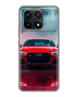 Чехол для Xiaomi POCO F6 Pro с картинкой «Audi RS — красный стиль» Чехол для Xiaomi POCO F6 Pro с картинкой «Audi RS — красный стиль»