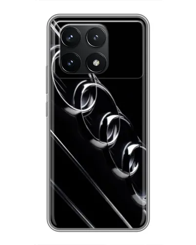 Чехол для Xiaomi POCO F6 Pro с картинкой «Audi — абстрактные кольца»